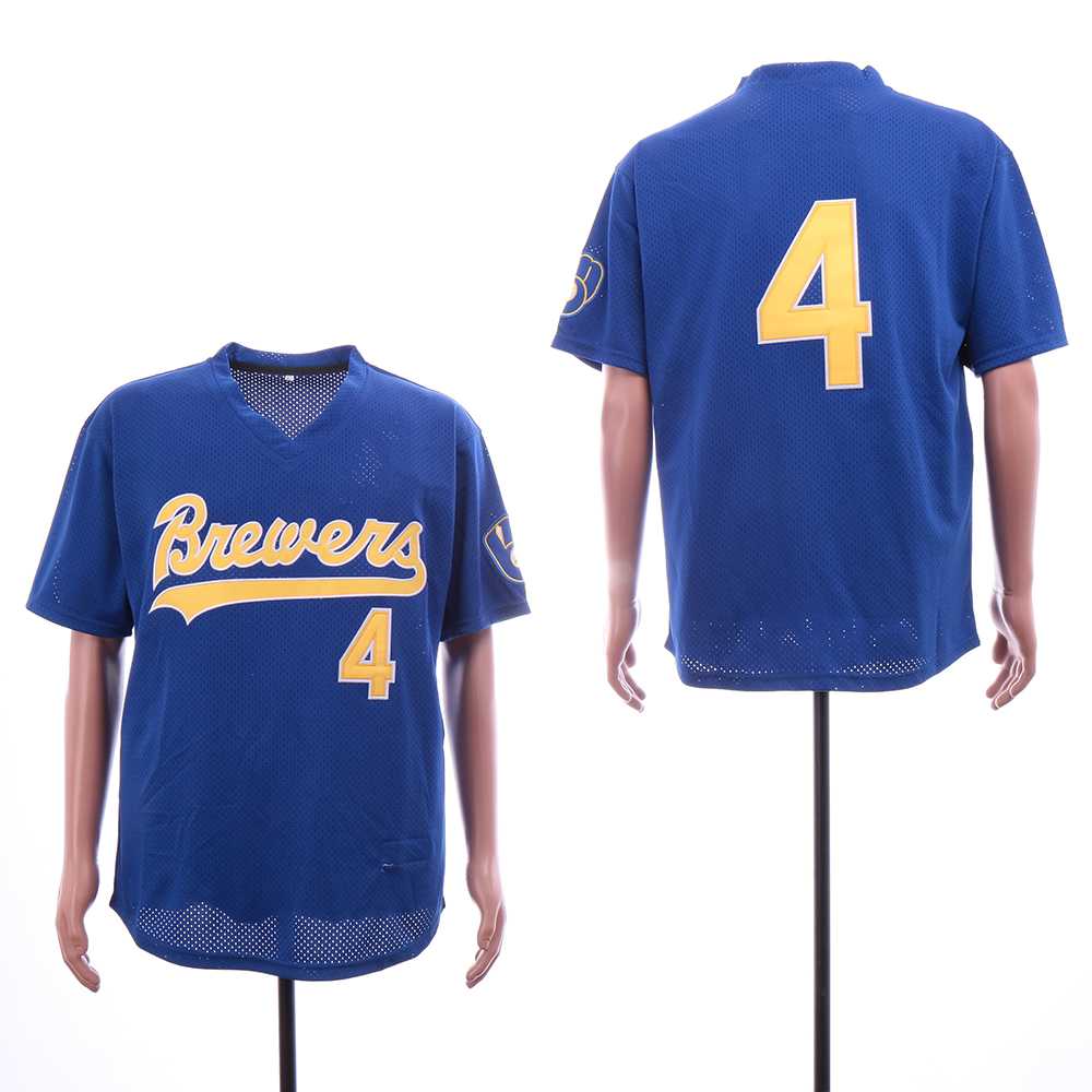 Brewers 4 Paul Molitor Royal Mesh Throwback Jersey Sguo,We sell and wholesale Brewers 4 Paul Molitor Royal Mesh Throwback Jersey Sguo on line form chian!